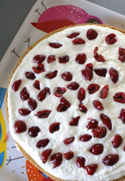 tort waniliowo-wiśniowy z rumem masa do tortu wiśniowego