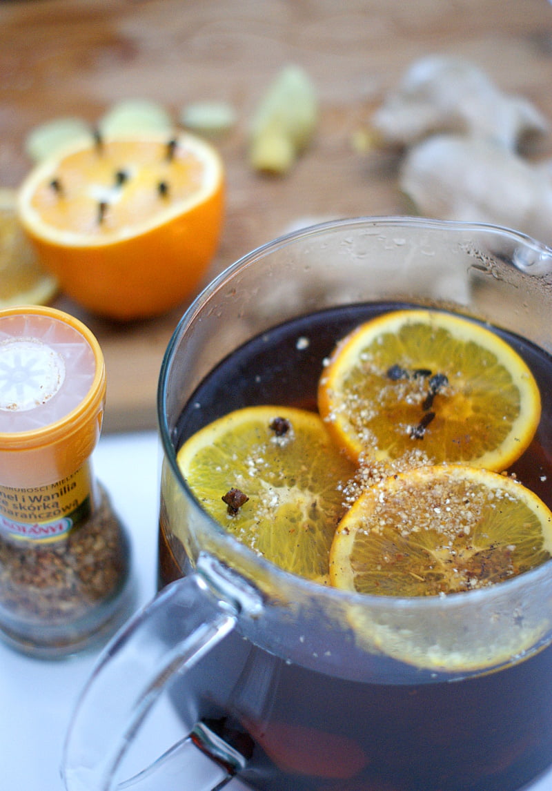 przepis na rozgrzewającą herbatę z imbirem