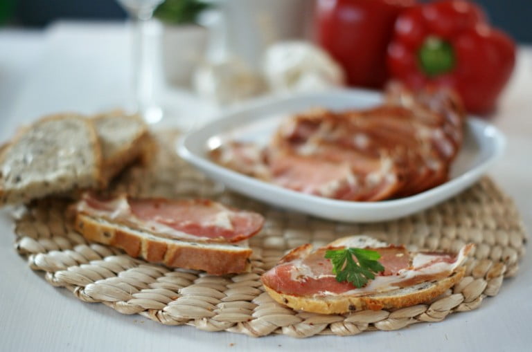 domowy schab dojrzewający z pończochy