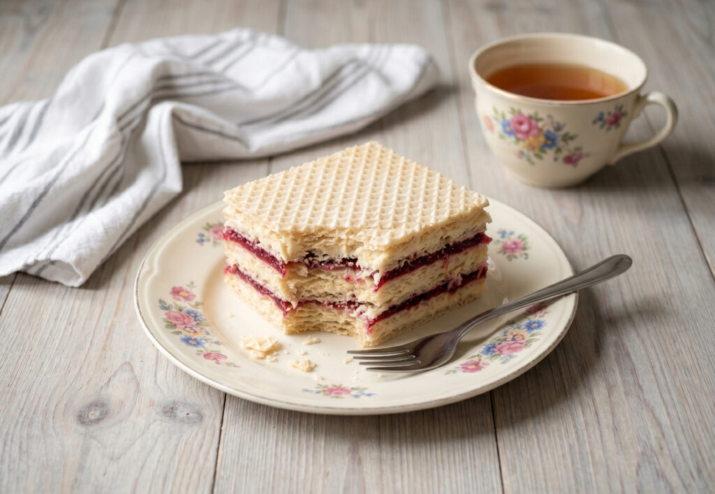 Wafle z mlekiem w proszku Siostry Anastazji z galaretką