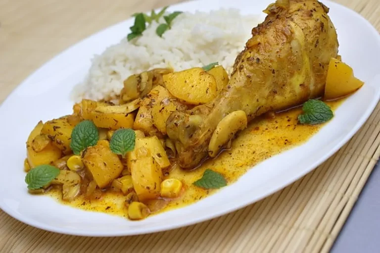 kurczak curry w sosie słodko-ostrym