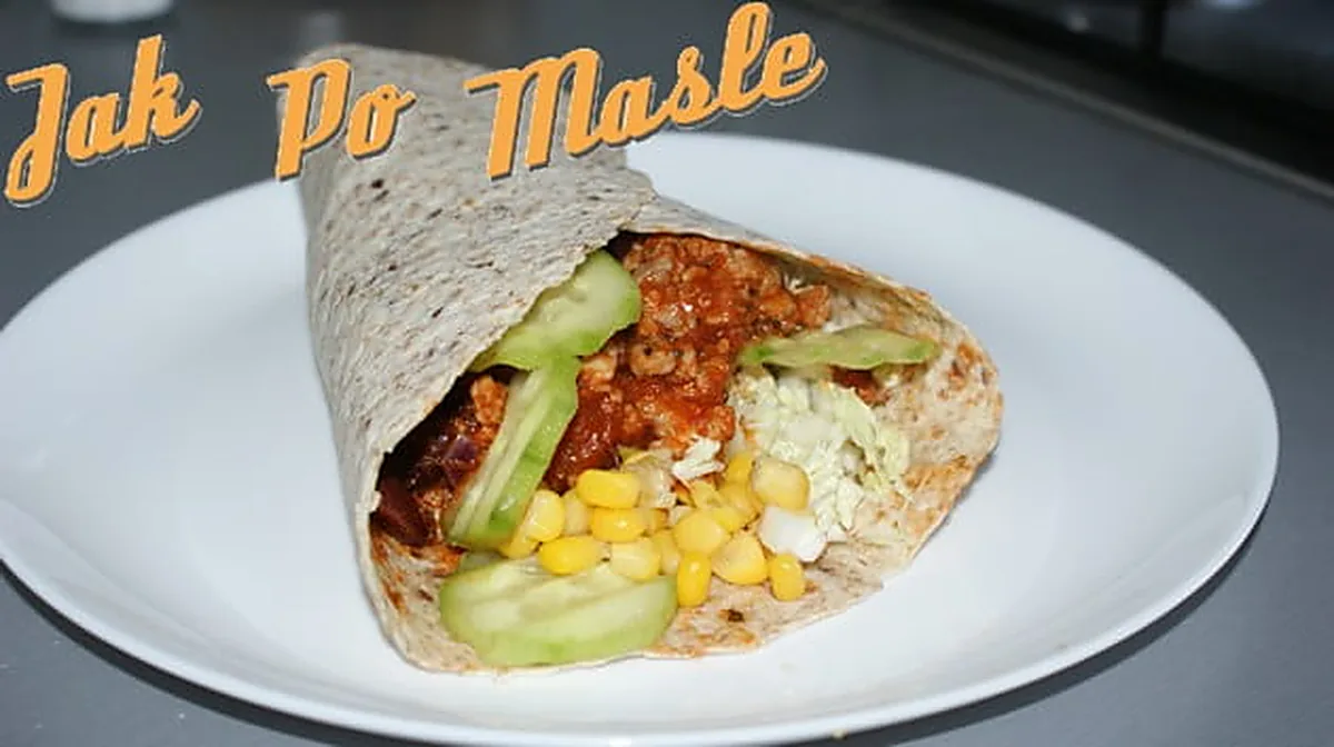 Tortilla z wieprzowiną i fasolą - domowy przepis