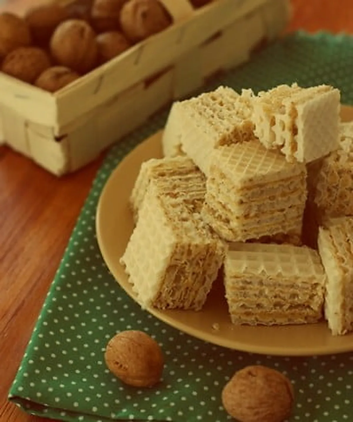 Wafle z mlekiem w proszku - masa bez miksera, 20 minut